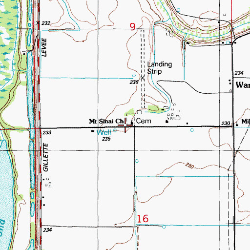 Topographic Map of Mount Sinai Church, AR