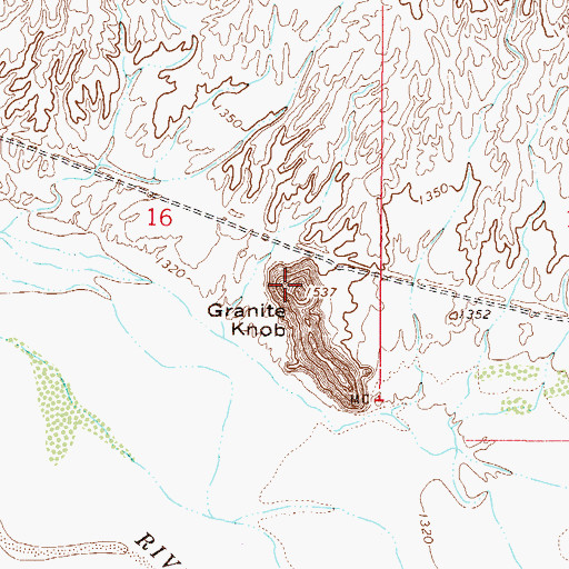Topographic Map of Granite Knob, AZ