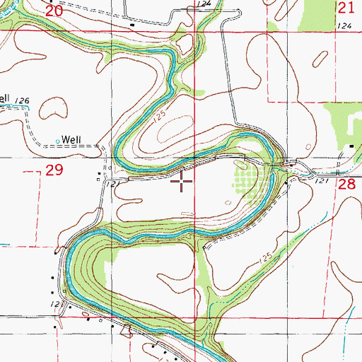 Topographic Map of Mount Zion Cemetery, AR