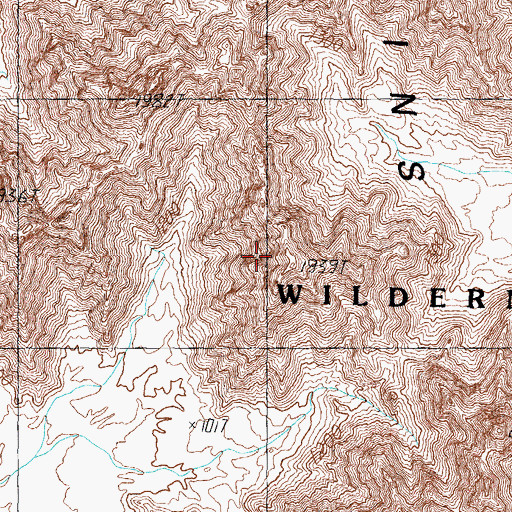 Topographic Map of Granite Mountains, AZ