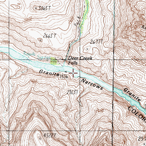 Topographic Map of Granite Narrows, AZ