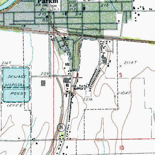 Topographic Map of Mount Zion Church, AR
