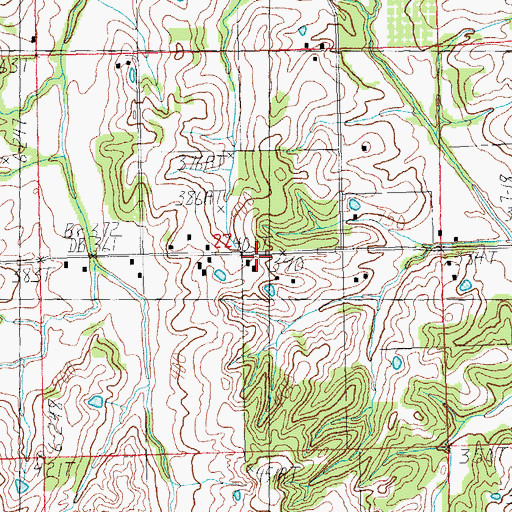Topographic Map of Mount Zion Church, AR