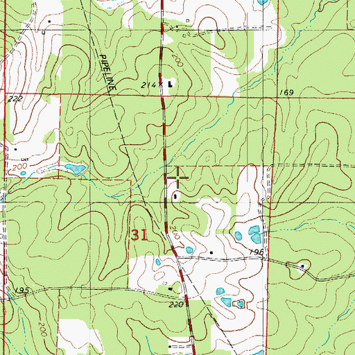 Topographic Map of Mount Zion Church, AR