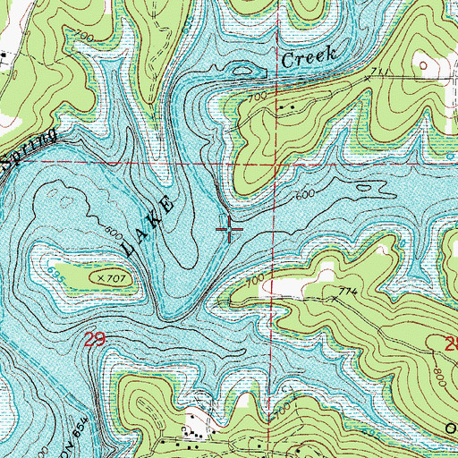Topographic Map of Mountain Creek, AR