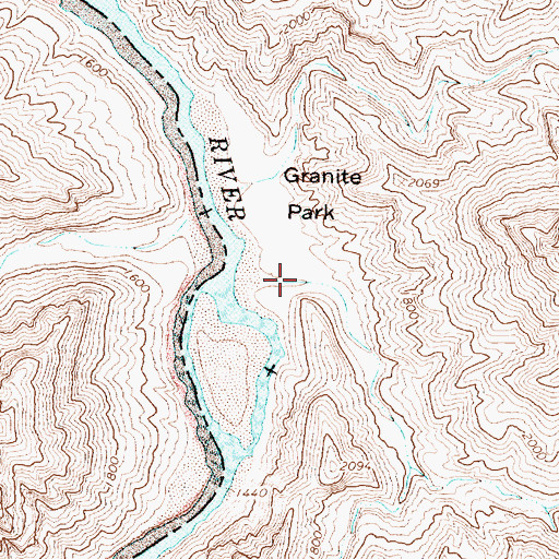 Topographic Map of Granite Park Canyon, AZ