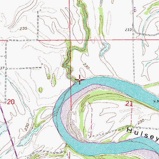 Topographic Map of Mud Creek, AR
