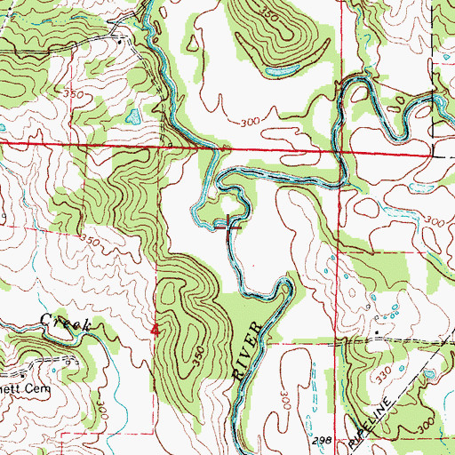 Topographic Map of Mud Creek, AR