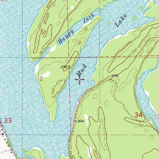 Topographic Map of Mud Lake, AR