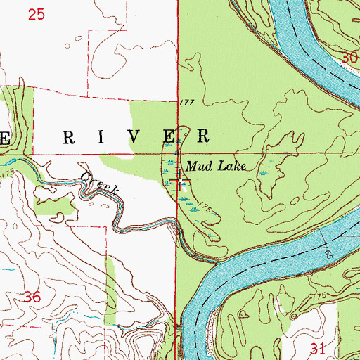 Topographic Map of Mud Lake, AR