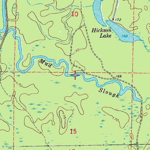 Topographic Map of Mud Slough, AR