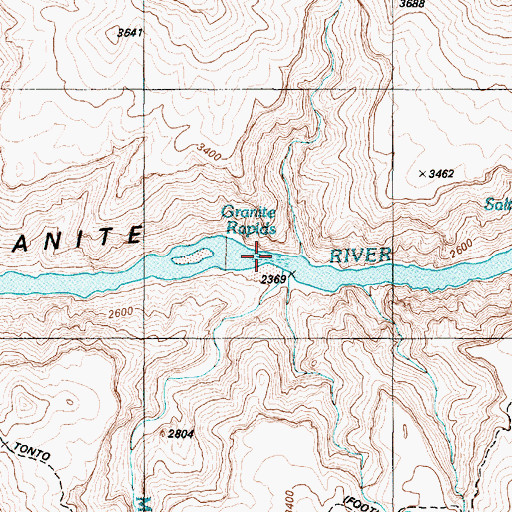 Topographic Map of Granite Rapids, AZ