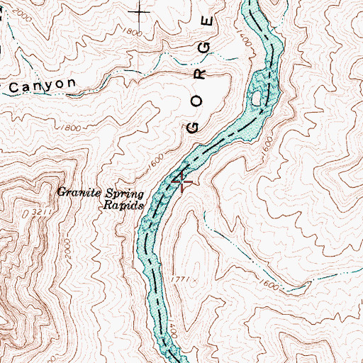 Topographic Map of Granite Spring Canyon, AZ