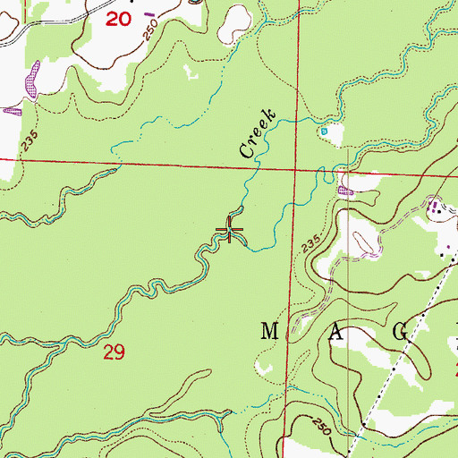 Topographic Map of Nations Creek, AR