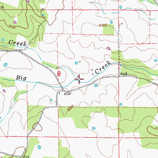Topographic Map of Neely Creek, AR