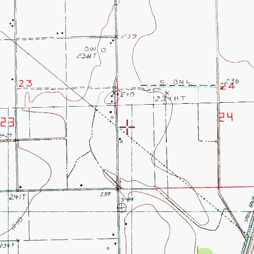 Topographic Map of New 24 Liberty Church, AR
