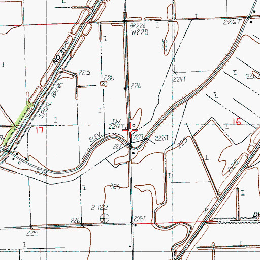 Topographic Map of New Bethel Church, AR