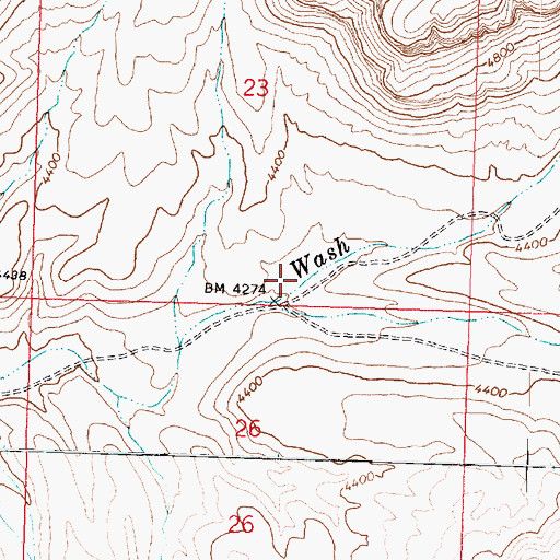 Topographic Map of Grapevine Canyon, AZ