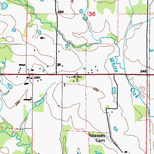 Topographic Map of New Hope Church, AR