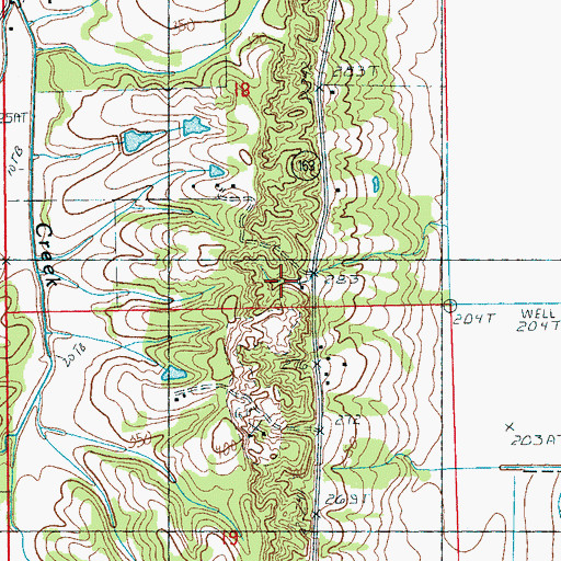 Topographic Map of New Hope Church, AR
