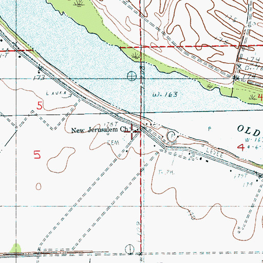 Topographic Map of New Jerusalem Church, AR