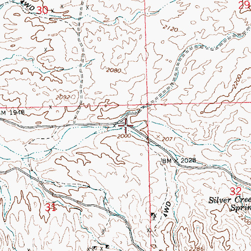 Topographic Map of Grapevine Canyon, AZ