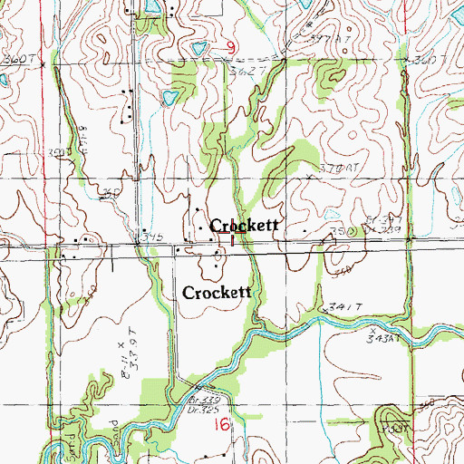 Topographic Map of New Light Church, AR