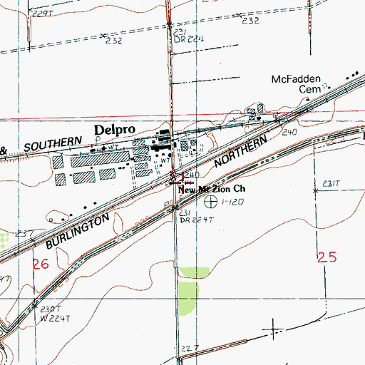 Topographic Map of New Mount Zion Church, AR