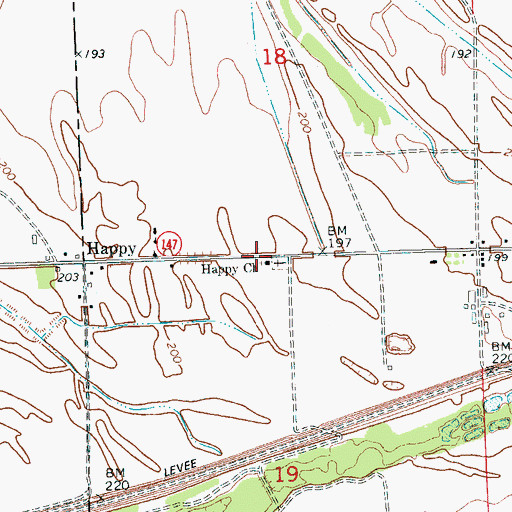 Topographic Map of New Mount Zion School, AR