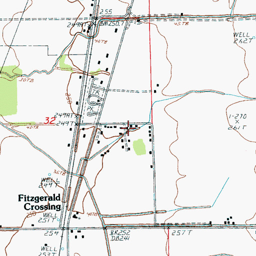 Topographic Map of New Saint James Church, AR