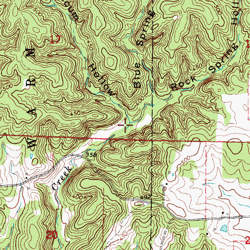 Topographic Map of Niccum Hollow, AR