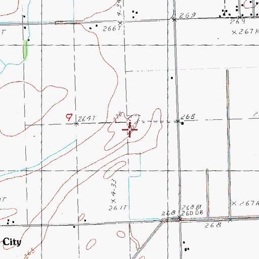 Topographic Map of Nimmons Cemetery, AR