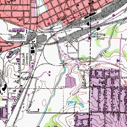 Topographic Map of Nix Creek, AR