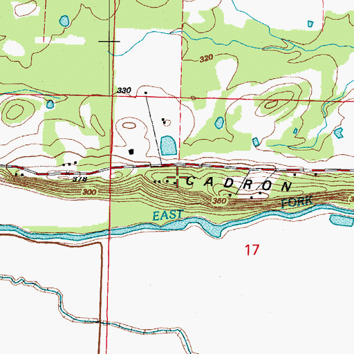 Topographic Map of North Cadron Ridge, AR