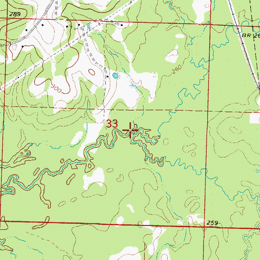 Topographic Map of North Cypress Creek, AR