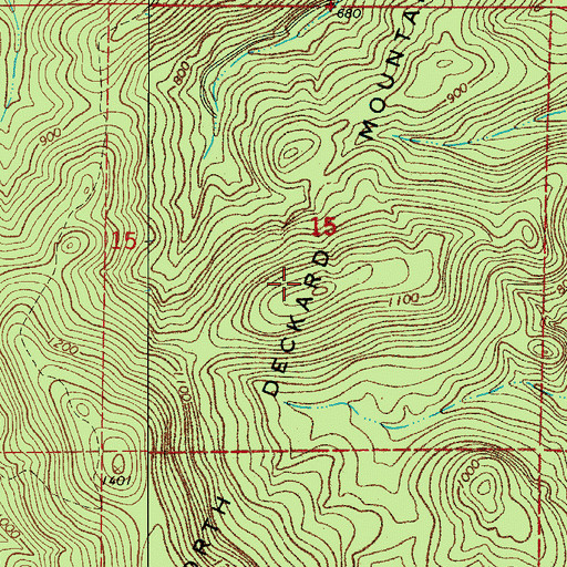 Topographic Map of North Deckard Mountain, AR