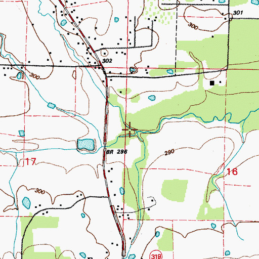 Topographic Map of North Fork Cypress Bayou, AR