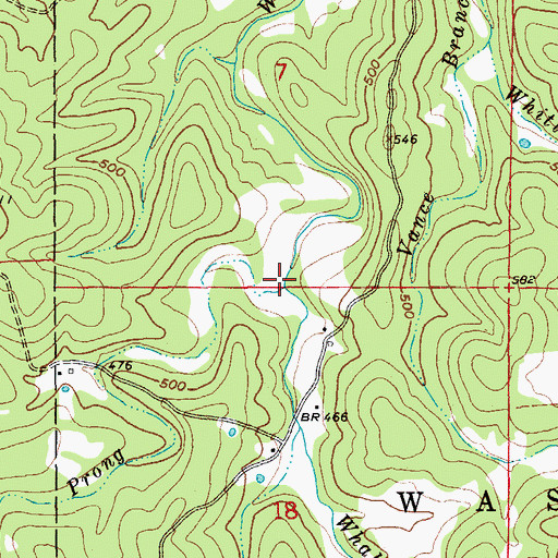 Topographic Map of North Prong Whaley Creek, AR
