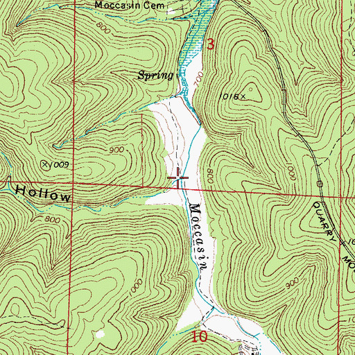 Topographic Map of North Star Hollow, AR