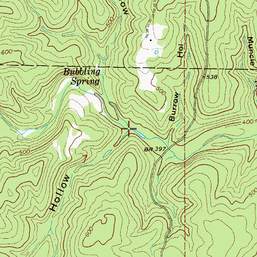 Topographic Map of Norton Hollow, AR