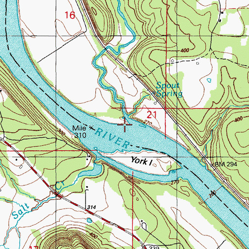 Topographic Map of O'Neal Creek, AR