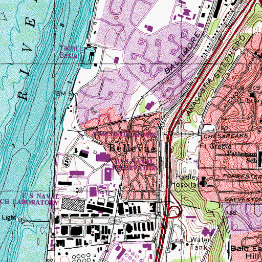 Topographic Map of Anacostia Annex, DC