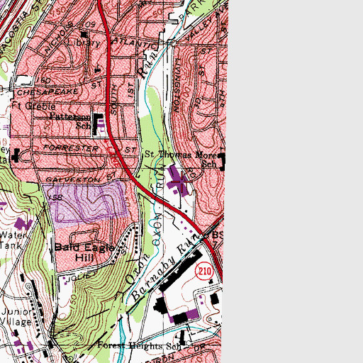 Topographic Map of Harris PR Education Center School, DC