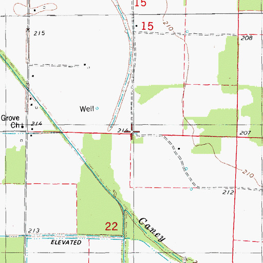 Topographic Map of Oakgrove Church, AR