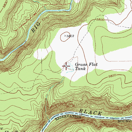 Topographic Map of Grass Flat Tank, AZ