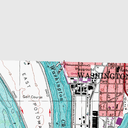Topographic Map of Sanitarium Mission Hospital (historical), DC