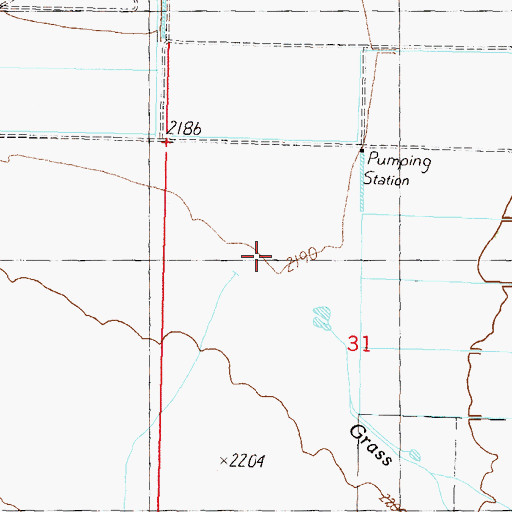 Topographic Map of Grass Wash, AZ