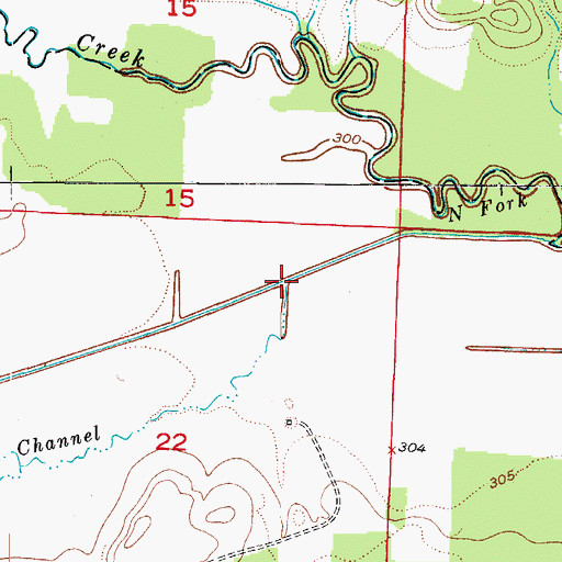 Topographic Map of Old Channel, AR