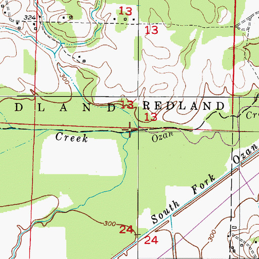 Topographic Map of Old Channel, AR