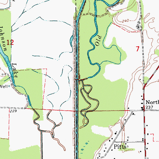 Topographic Map of Old Channel Cache River, AR